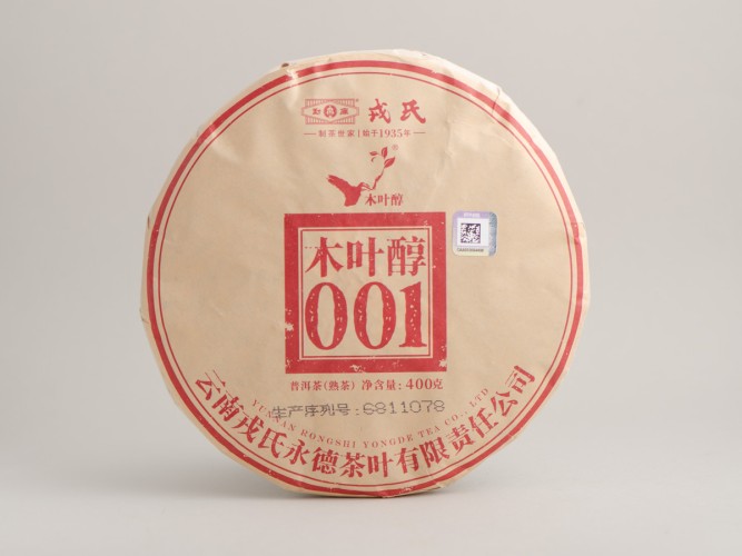 Shu Puer „Wino z drewna” (Mu Ye Chun 001), Mengku, 2022, 400 g.