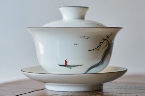Gaiwan #776 „Gałąź meihua”, 130 ml, porcelana.