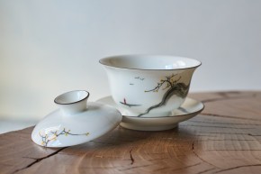Gaiwan #776 „Gałąź meihua”, 130 ml, porcelana.